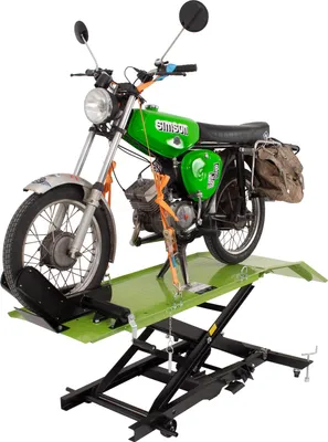 Produktbild von Motorradhebebühne hydraulisch 360 kg Breite 50 cm kleiner Motorradheber Scherenheber Heber in grün
