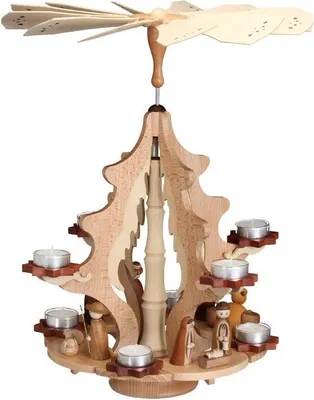 Produktbild von Teelichtpyramide - Geburt, natur