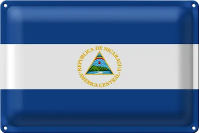Produktbild von Blechschild Flagge Nicaragua 30x20cm Flag of Nicaragua