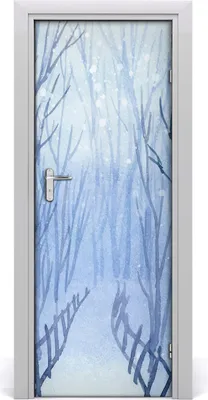 Produktbild von Tulup Türaufkleber 75x205 cm Dekorative Aufkleber Selbstklebend Wasserdichte Tapete Abnehmbar Schlafzimmer Wohnzimmer Wohnkultur - Wald im Winter
