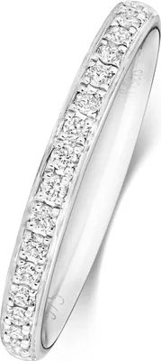 Produktbild von 18 Karat (750) Weißgold Halb Eternity Diamant Trauring/Ehering/Hochzeitsring Brillant-Schliff 0.20 Karat G - SI1, 55 (17.5); TRS1878018KWRSO