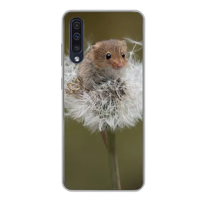 Produktbild von MuchoWow® Handyhülle Schutzhülle Hülle für Samsung Galaxy A50 Maus - Jung - Blumen Silikon Softcase Handy Hülle - Mobiltelefonhülle