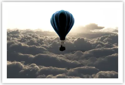 Produktbild von Poster - Poster ohne Rahmen - Wolke Ballon Himmel - 91,5x61 cm - Wand Bild - Wanddeko - Wandbilder - Kunstposter - Wandposter - Bilder - Kunstdruck - Wanddekoration - Wandbild - P2XAA91x61-3577