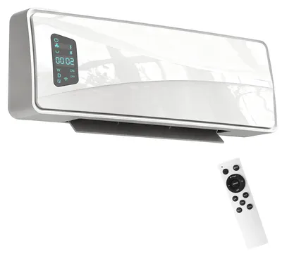 Productafbeelding van Wandventilatorverwarming 2000W keramische wandverwarming met 3 standen, LED-display, instelbare thermostaat, 24-uurs timer, wit