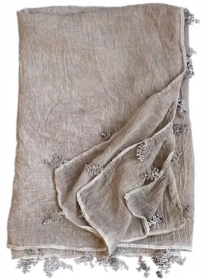 Produktbild von Kamea Eleganter Baumwollschal mit Stickerei Damen 180x90cm