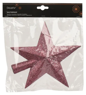 Produktbild von Weihnachtsbaumspitze 4,2x19x19 rosa | Decoris