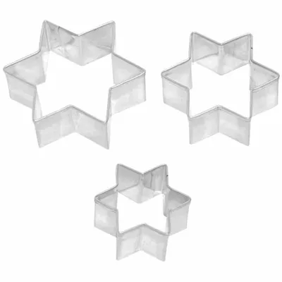 Produktbild von Birkmann Ausstechform Stern, 3-tlg., Ausstecher, Plätzchenform, Keks, Plätzchen, Edelstahl, 2.5 / 3 / 4 cm, 196018