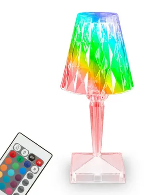 Produktbild von Battery RGB-LED table light, crystal optics, trans