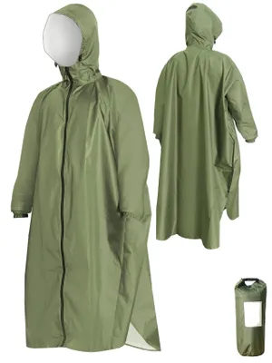 Produktbild von Omgoods - ANYOO Regenponcho für Erwachsene - Wasserdicht und leicht mit Kapuze