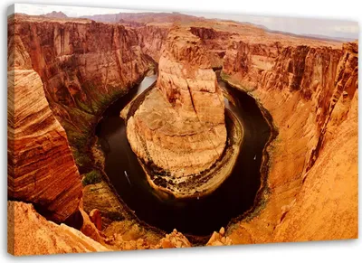 Produktbild von Leinwandbild colorado grand canyon 100x70 cm Feeby braun wandbild bereit zum aufhängen