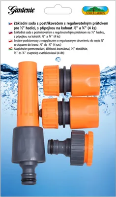 Immagine prodotto di Set di tubi da giardino Nohel 1/2 con attacco 3/4 e 1 rubinetto 4 pz