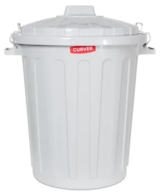 Produktbild von Curver Futtertonne mit Deckel hellgrau, Maße: 49 x 43 x 57 cm