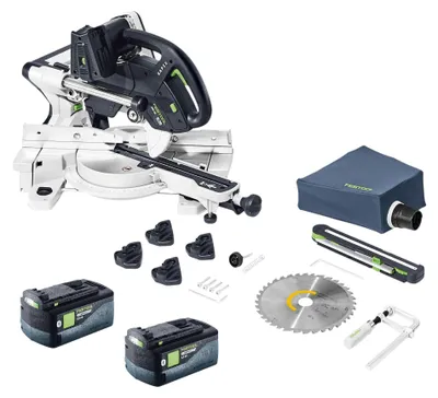 Image de Festool KAPEX KSC 60 EB-Basic Scie à onglets à batterie 18 V / 36 V 216 mm Brushless + 2x batterie 5,0 Ah - sans chargeur