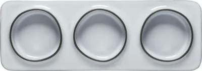 Produktbild von COSTA NOVA Ambar Teller flach, rechteckig, 3-geteilt, white, Länge: 280 mm