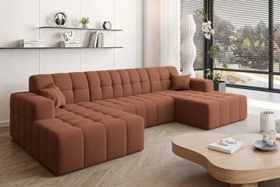 Produktbild von Kaiser Möbel Ecksofa Nimes in U-Form, stoff Portland Kupfer