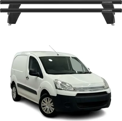 Image de Menabo Barres de toit Transversales pour Citroen Berlingo II B9 2008-2018 Noir