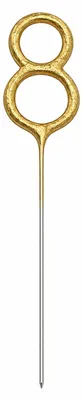 Produktbild von Zahlen Wunderkerze 15 cm | Gold Zahl: 8