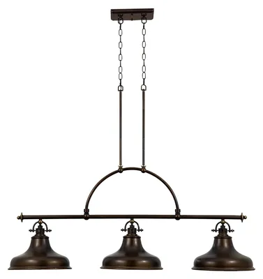 Zdjęcie produktu dla Żyrandol Emery brąz palladiański 3xE27x60W metal wym:56x133x133cm IP20 Quoizel