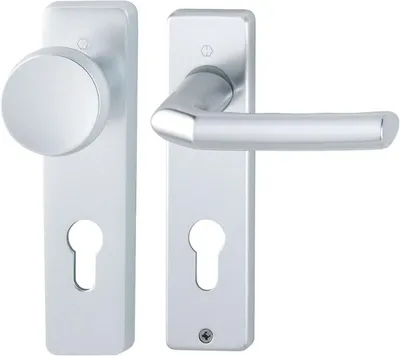 Produktbild von HOPPE Kurzschild-Wechselgarnitur Birmingham  Aluminium Natur 54/227K/202KP/AP/1117 - 3147964