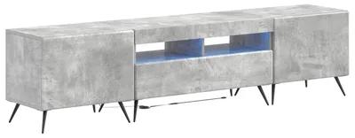 Immagine prodotto di vidaXL Mobile TV a LED, 5 pezzi, grigio cemento, pannello di legno
