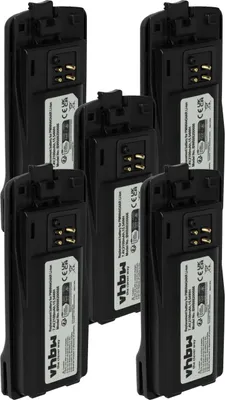 Produktbild von vhbw 5x Akku kompatibel mit Motorola RMV2080, RMU2080d, RMU2080, RMU2040, RMM2050, RMU2050, RMU2043 Funkgerät, Walkie Talkie (2100 mAh, 3,7 V, Li-Ion)