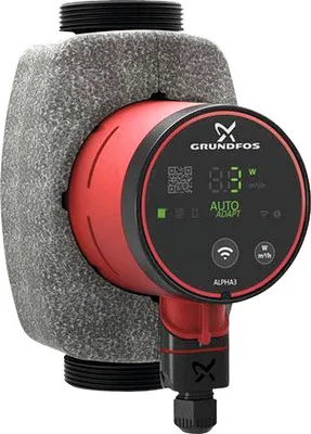Produktbild von Grundfos Alpha3 32-60 180 mm Hocheffizienz-Umwälzpumpe inkl. Wärmedämmschale