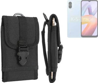 Produktbild von K-S-Trade Holster Handy Hülle kompatibel mit Xiaomi Redmi A2+ Holster Handytasche Gürtel Tasche Schutz Hülle Robust Outdoor schwarz