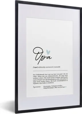 Produktbild von MuchoWow® Gerahmtes Poster rvm-opa 40x60 cm - Poster mit Schwarzem Bilderrahmen Wandposter Rahmen Foto Bilder - Poster in Rahmen