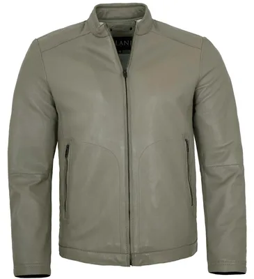 Produktbild von Jilani - Herren Lederjacke Lammnappa graugrün : 50