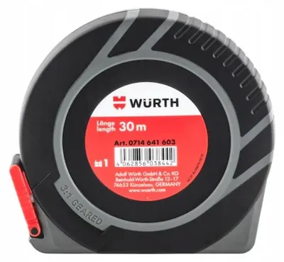 Produktbild von Wurth Maßband 0714641601 Stahlgehäuse 10m