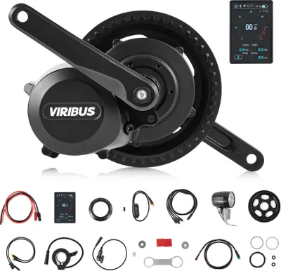 Produktbild von 750W 48V Electric Bike Mid Drive Motor eBike Mid Motor Conversion Kit APP & LCD