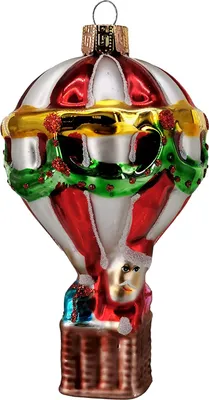 Produktbild von Weihnachtskugeln Figuren Christbaumkugeln Glas Kugeln Weihnachten  Heißluftbalon