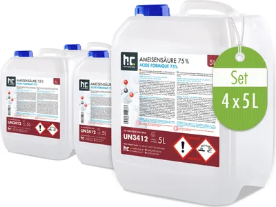 Produktbild von 5 L Ameisensäure 75% technische Qualität zur Entkalkung von Elektrogeräten geeignet