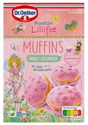 Produktbild von Dr.Oetker Prinzessin Lillifee Muffins Vanille 397g