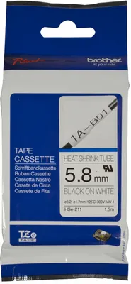 Produktbild von Brother HSE-211 Etiketten erstellendes Band TZe