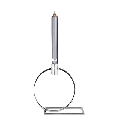 Produktbild von Fink LIBERA, Leuchter, vernickelt, glatt, silberfarben, L. 11 cm, B. 18 cm, H. 22 cm Höhe: 22.00 cm Breite: 18.00 cm Tiefe: 11.00cm 140009
