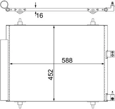 Immagine prodotto di MAHLE AC 515 000S Condensatore climatizzatore Condensatore climatizzatore per FIAT Ulysse (179) +essiccatore