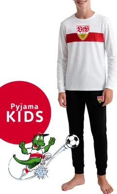 Produktbild von VfB Jungen Pyjama weiß Größe: 158/164