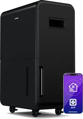 Image de Klarstein DryFy Grand Smart 70L déshumidificateur d'air, WiFi, minuterie 24h, réservoir 8 L, anti-moisissure, portable, déshumidificateur électrique pour cave & pièces 60-90 m²