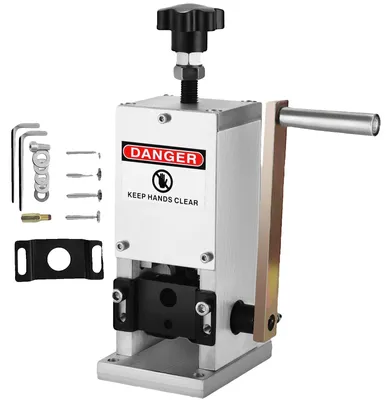 Produktbild von VEVOR Kabelabisolierwerkzeug 1,5-25mm Kabelabisoliermaschine mit 1 Schneidklinge zum Schneiden und Abisolieren von Schrottkupferdraht, 1.5-25mm Grau