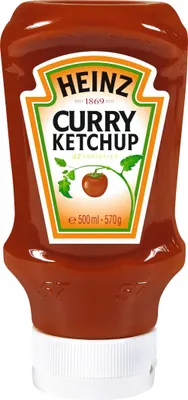 Zdjęcie produktu dla Heinz Curry Ketchup finely tuned curry flavour top bottle 500ml
