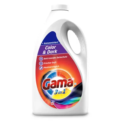 Zdjęcie produktu dla Żel do prania 3w1 Color and black Gel 3,74l - Gama