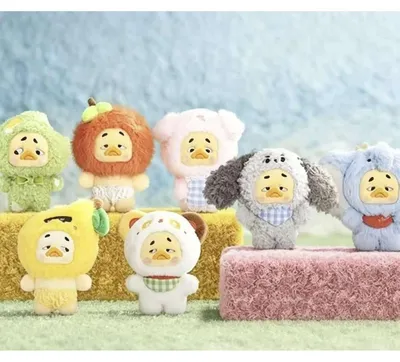 Image de Comansi, porte-clés MiniUpsetDuck, 6 canards en peluche