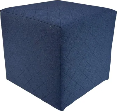 Produktbild von SAWANA-Hocker 40x40 cm quadratisch gesteppt – eleganter Sitzhocker oder Fußhocker – Marineblau