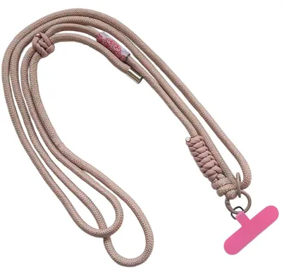 Image de Bandoulière pour Téléphone Universelle, avec Patch Antivol Antichute Mains Libres - Rose