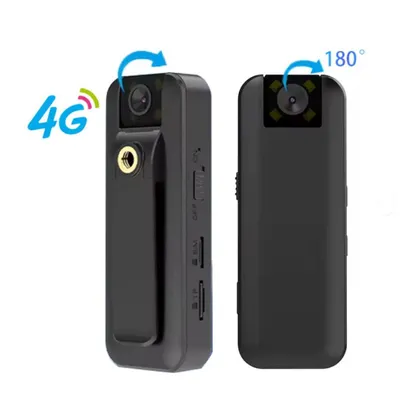 Produktbild von 180-Grad-Objektiv schwenkbar Weitwinkel 4G, tragbare Körperkamera, Outdoor-Sport, tragbare Mini-Körperkamera Camcorder