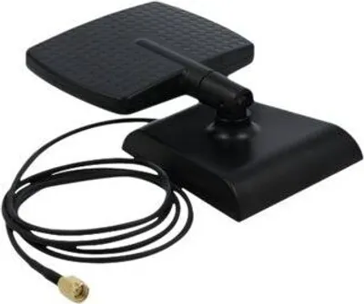 Produktbild von DeLOCK WLAN WiFi 6 Antenne RP-SMA Stecker 4 - 6 dBi direktional mit magnetischem Standfuß mit Kippgelenk, 6 dBi, 2.4 - 2.5/5.15 - 5.875 GHz, IEEE 802.11ax, 4 dBi, 6 dBi, 50 Ohm