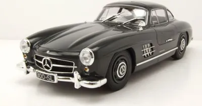 Produktbild von Minichamps 110037219 Mercedes 300 SL W198 Flügeltürer 1955 dunkelgrau 1:18