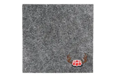 Produktbild von Gilde - 43790 - Untersetzer, Filz,Schwarzwald,  Hirschgeweih mit Bollenhut, dunkelgrau, 10cm x 10cm, waschbar bis 30 Grad