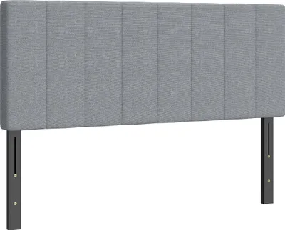 Produktbild von Kopfteil 3-fach höhenverstellbar Bettkopfteil mit Metallbeinen Leinenoptik für Schlafzimmer 160x10x106/116/126 cm Grau